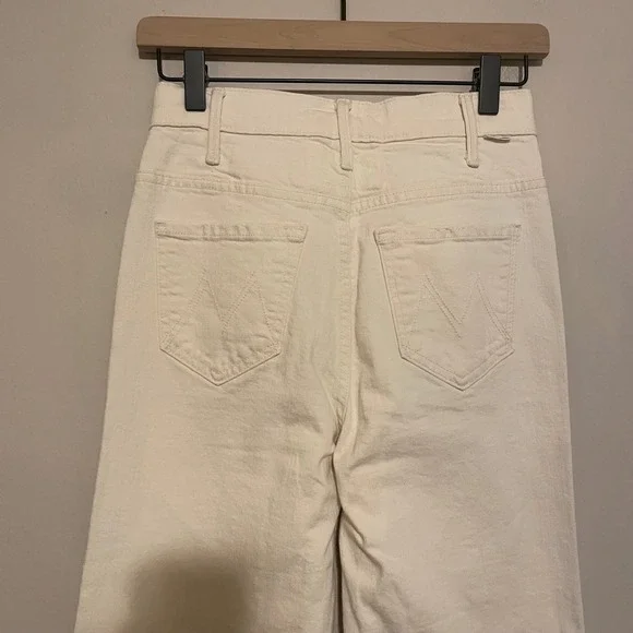 Mother Superior jeans The Hustler Roller Heel Act Natural 25 wide leg cream boho - Picture 6 of 9